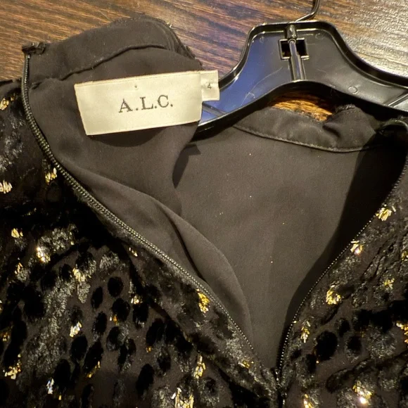 A.L.C. Jane Metallic Velvet Mini Dress - Picture 10 of 13